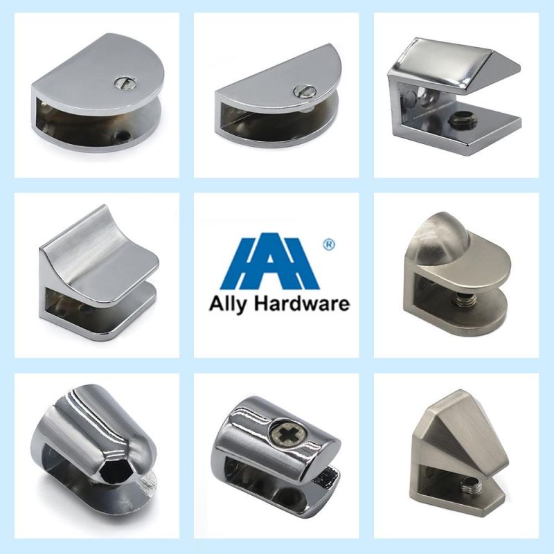Wall Shelf Clip Zinc Alloy Glass Bracket Glass Shelf Clamp