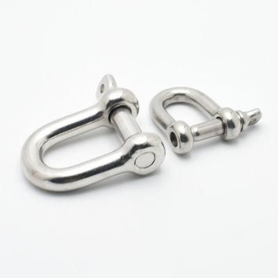 High Polished 304 Stainless Steel European Type D Shackles for Industry Mining