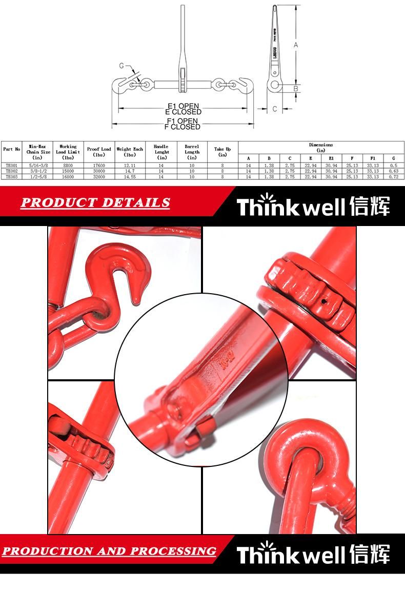 Painted Forged Folding Ratchet Type Load Binder