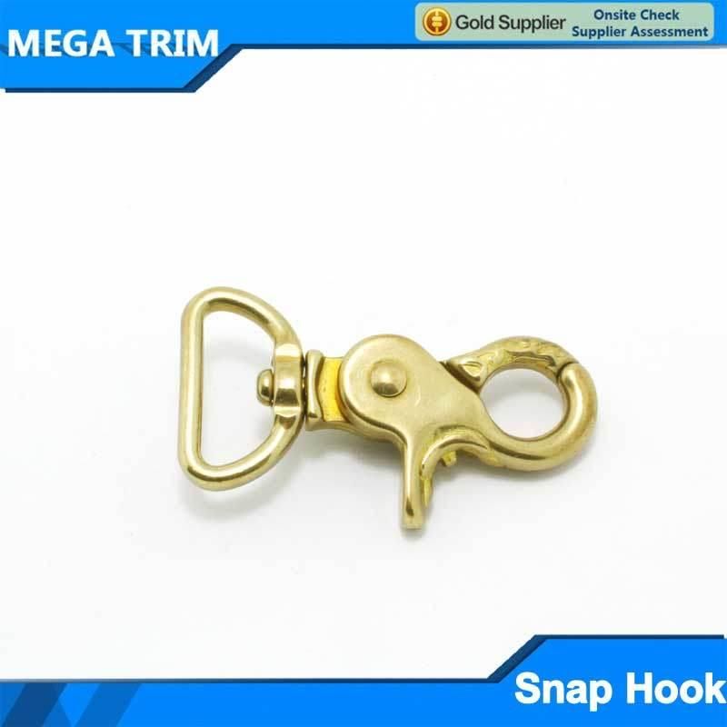 Light Gold Snap Hook with Flower Logo