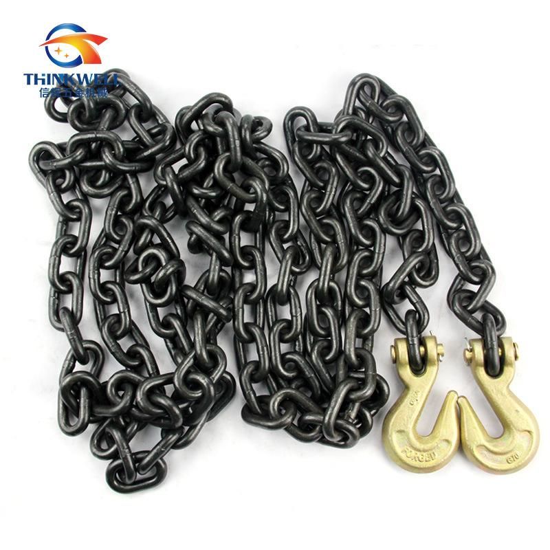 Multiple Length G80 Alloy Steel Lashing Tow Chain with Hooks