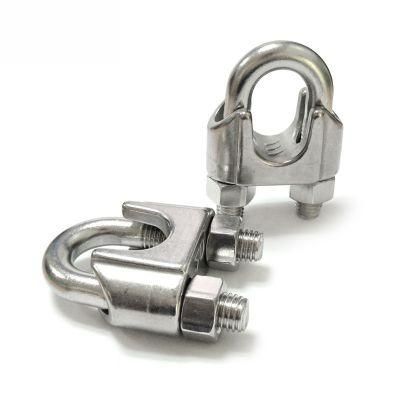 DIN741 Galvanized Wire Rope Clips U Clamp Fastening Heavy Clamp Head Wire Rope Clamps for Cable End Connections