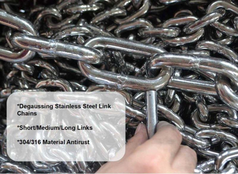 China Manufacturer Polish Welded Link Chain Wholesale 304 316 Stainless Steel Chain