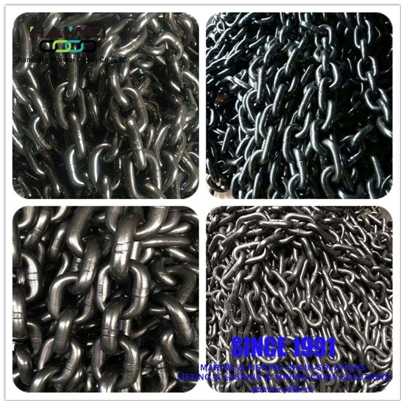 Butt Flash Welding High Breaking Load Blackening Lifting Link Chain
