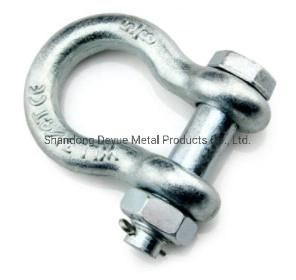 Rigging Hardware Hot DIP Galvanized G2130 Type Carbon Steel Drop Forged Screw Pin Anchor Bow Shackle