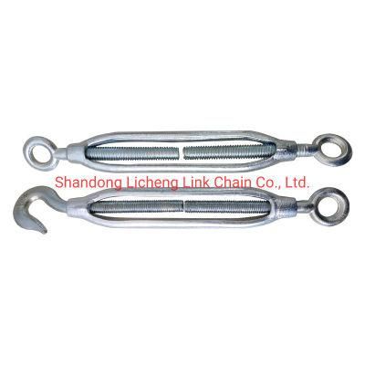 Galvanized Hook and Eye JIS Wire Rope Rigging Hardware Fitting Lashing Turnbuckle