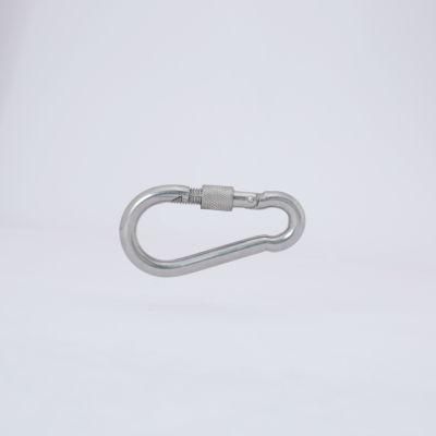 Manufacturer Cheap 304 Stainless Steel Spring Carabiner Snap Hook Keychain Quick Link Lock Buckle