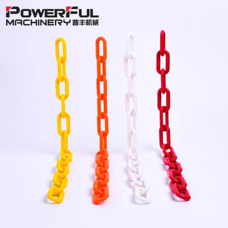 Road Safety Plastic Link Chain Barrie Yellow Green Plastic Chain