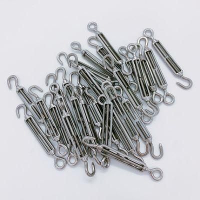 Turnbuckle Wire Tensioner Strainer M6 Cable Tensioner Turnbuckle Hook and Eye Wire Rope Tensioner for Outdoor Uses