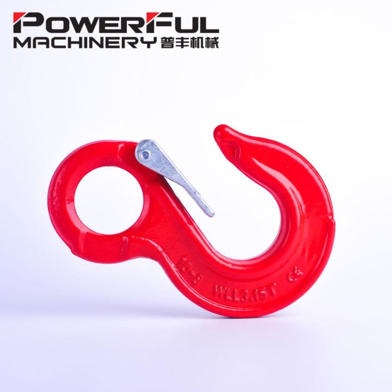 High Quality Rigging of G80 Drop Forged Alloy Steel Self Lock Safety Lifting Clevis Slip Hooks