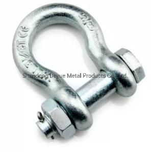 Hardware Hot DIP Galvanized G2130 Type Carbon Steel Drop Forged Screw Pin Anchor Bow Shackle