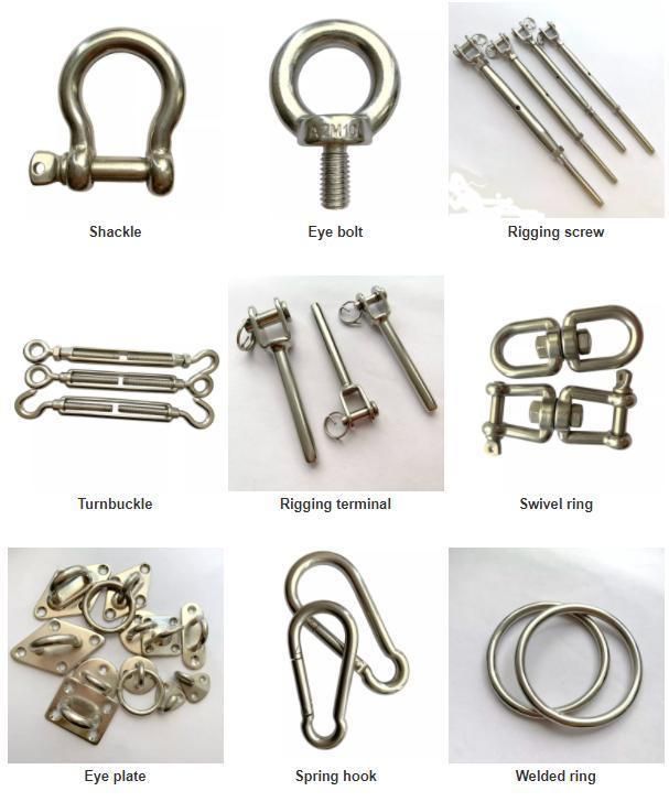 High Quality Galvanized Hardware Steels Material Rigging Collar Pin D-Shape G2150 DIN82101 Shackle