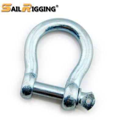 European Type Galvanized Carbon Steel Forged Bow Shackle