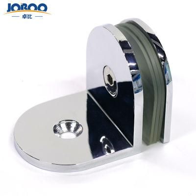 Round Wall to Glass Clamp with Offset Fixing Plate