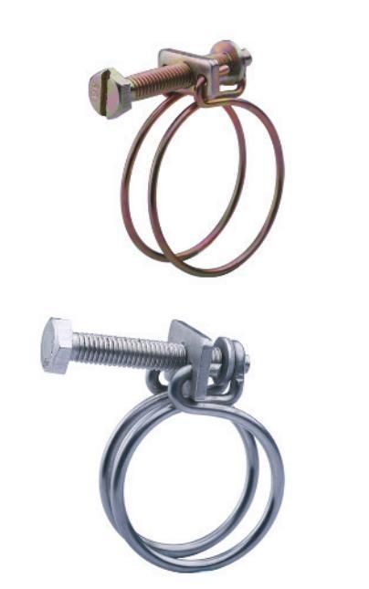 Galvanized Steel Hose Clip Double Wire Hose Clamp