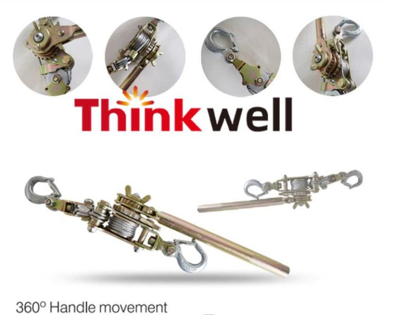 High Strength Hand Operate Ratchet Cable Puller Machine Wire Rope Tightener Cable Grips for Sale