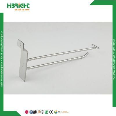 Chrome Metal Wire Slatwall Euro Display Hook