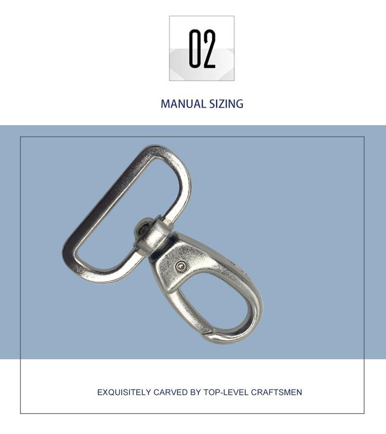 Metal Silver Spring Clip Snap Dog Hook for Key Chain/Handbag