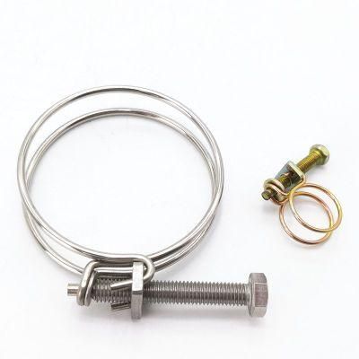 Loop Spring Band Type Squeeze Fuel Double Wire Hose Clamp