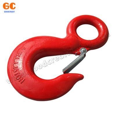 Wholesale Hardware Rigging Chain Lift Rigging Alloy Steel Drop Forged Eye Slip Hook with Safety Latch