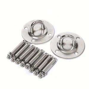 6mm Stainless Steel Diamond Eye Plate with Ring Boat Rigging