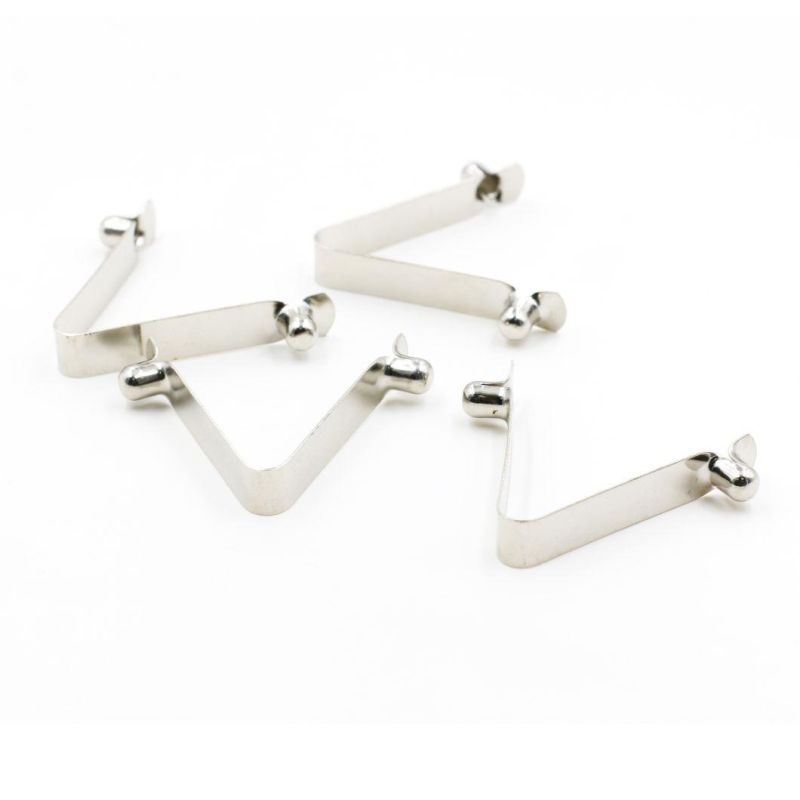 Tent Tube V Shape Push Stainless Steel Spring Clip Snap Button