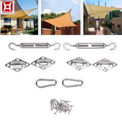 Heavy Duty Stainless Steel Sun Shade Sail Hardware Kit Installation