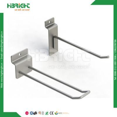 Zinc Plated and Chromed Display Slatwall Hooks for Shops