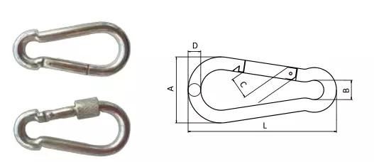 Anti-Rust DIN5299 Form a Snap Hook with Eyelet