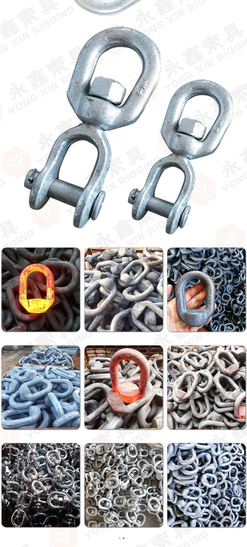 Us Type Drop Forged G403 Jaw End Swivel for Chain Accessory