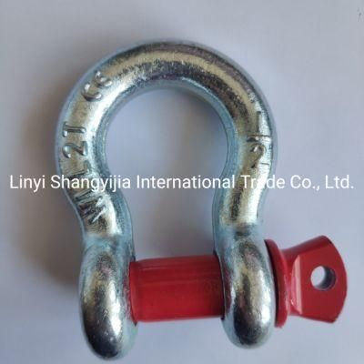 Zinc Plated Screw Pin Us Type G209 Bow Shackle Hot DIP Galvanized G209/G210/G2130/G2150 Shackle