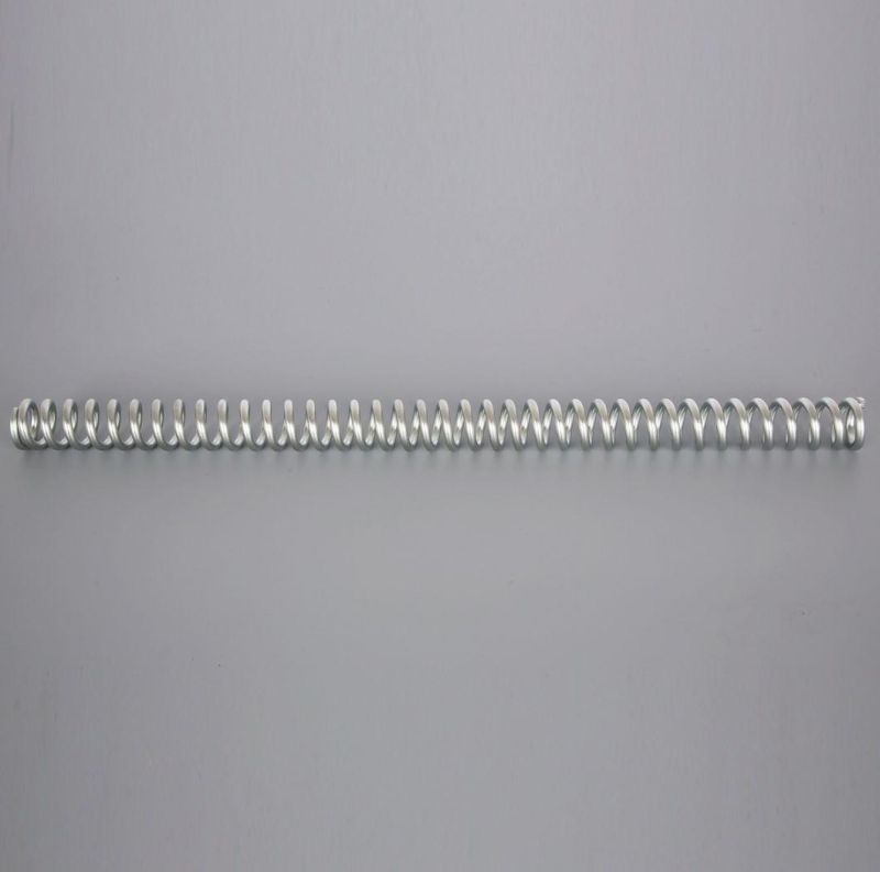6mm Diameter Zinc Plated Long Compression Spring with Grounded Ends