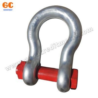 Hot Sale Chinese Cheap Price Good Quality Galvanized Us Hot Forged Safety Bow Shackle with Nut G2130