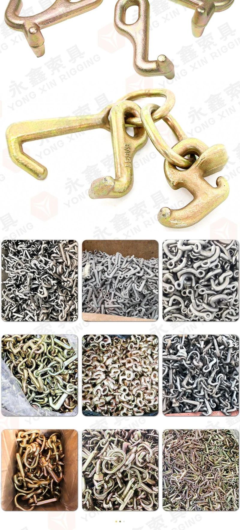 Towing Parts Hooks G70 Galvanized Forged Tow Rtj Hook Cluster with Pear Ring