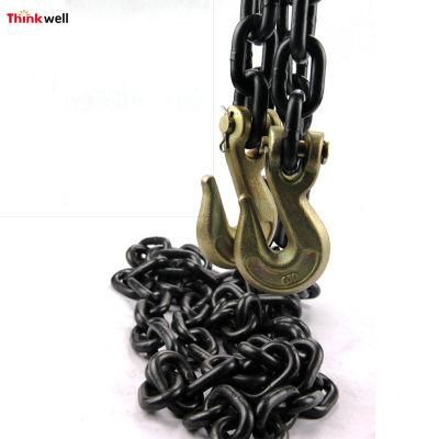 Multiple Length G80 Alloy Steel Lashing Tow Chain with Hooks