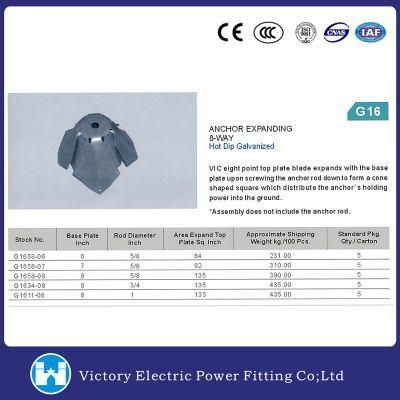 8-Way Anchor Expanding for Pole Line Hardware