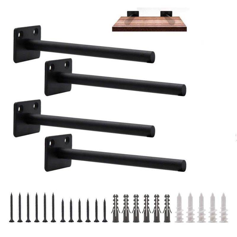 Wall Hidden Metal Floating Shelf Support Brackets for Wooden Shelves