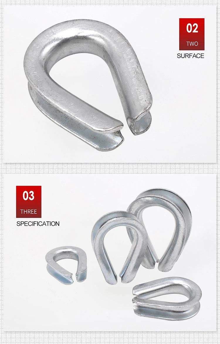 Factory Price Galvanized Heavy Duty G414 Wire Rope Thimble