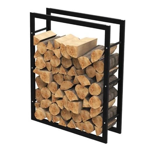 Wood Storage Log Rack Decorative Heavy Duty Steel Firewood Carrier