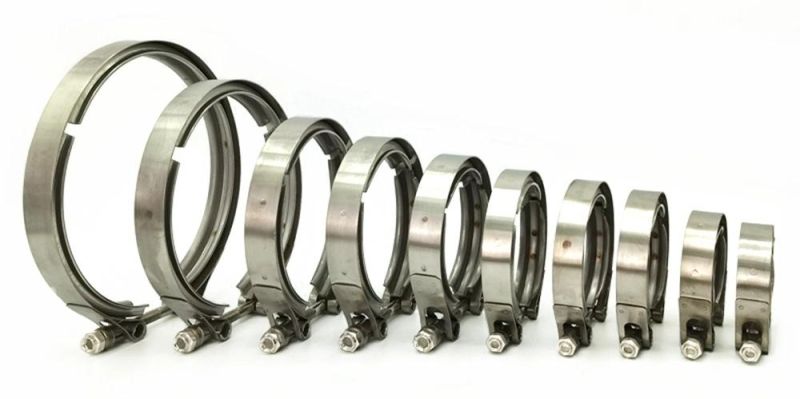 316 Stainless Steel High Pressure T-Bolt Exhaust V-Band Pipe Clamps