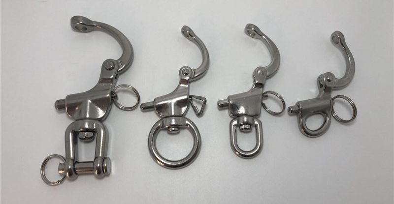 Heavy Duty 316 Stainless Steel Jaw Swivel Snap Shackle