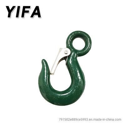 Carbon Steel Painted Eye Hoist Hook with Latch Eye Hooks