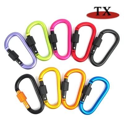 Custom Camping Aluminum Rigging Carabiner Keychain Spring Clip Lock Carabiner Hook
