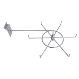 Metal Spinning Jewelry Display Swivel Rack for Slatwall