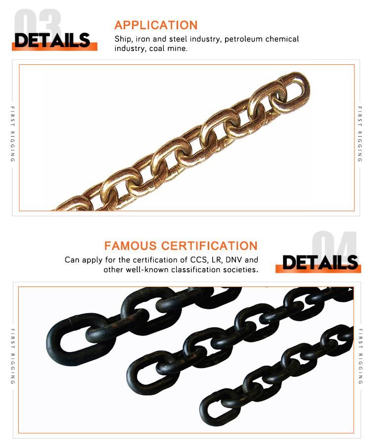 Zinc Galvanized Standard 6mm to 32mm Hoist Lifting Link Chain