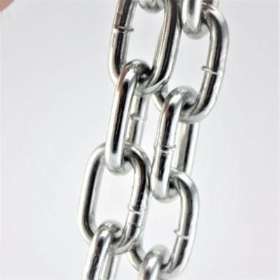 Q235 Galvanized Medium Link Chain, DIN764 Standard Normal Welded Point Iron Chain