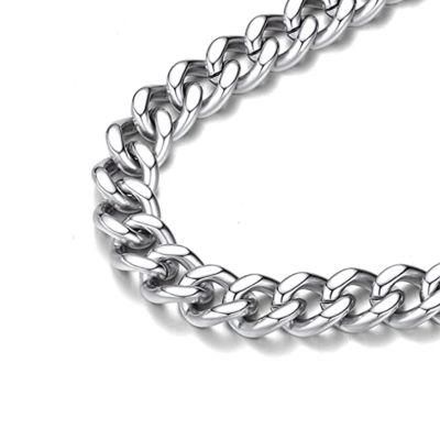 Stainless Steel Polished Look Like Silve Jewelry Making Accessories Curb Chain