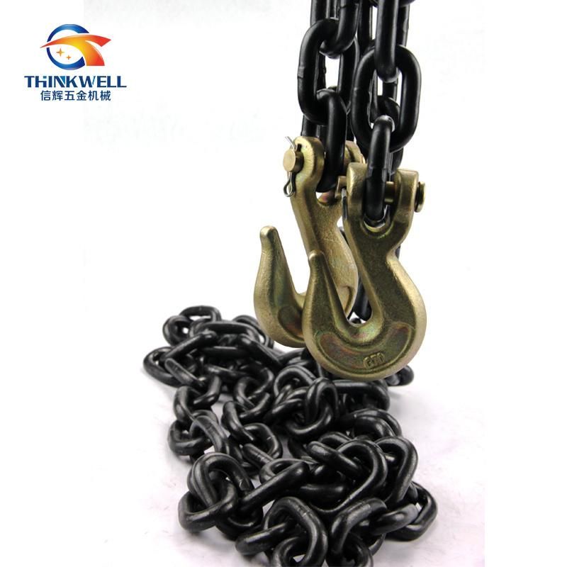 Multiple Length G80 Alloy Steel Lashing Tow Chain with Hooks
