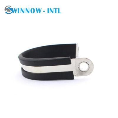 China Supplier P Clip Holder Rubber Clamp with Rubber Insert