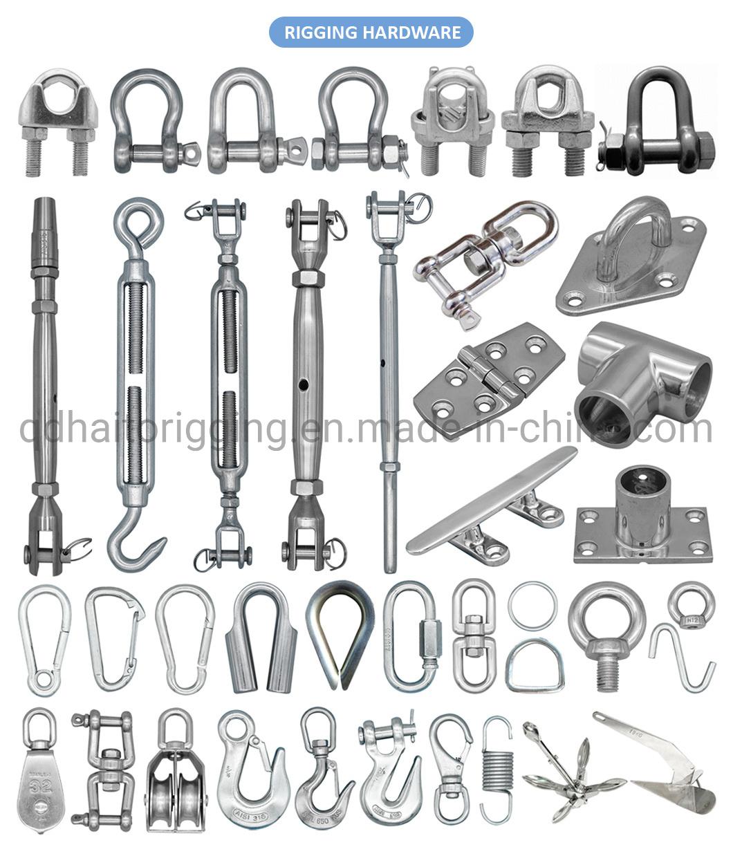 SS304/SS316 Stainless Steel Fixed Swivel Snap Shackle with High Polished